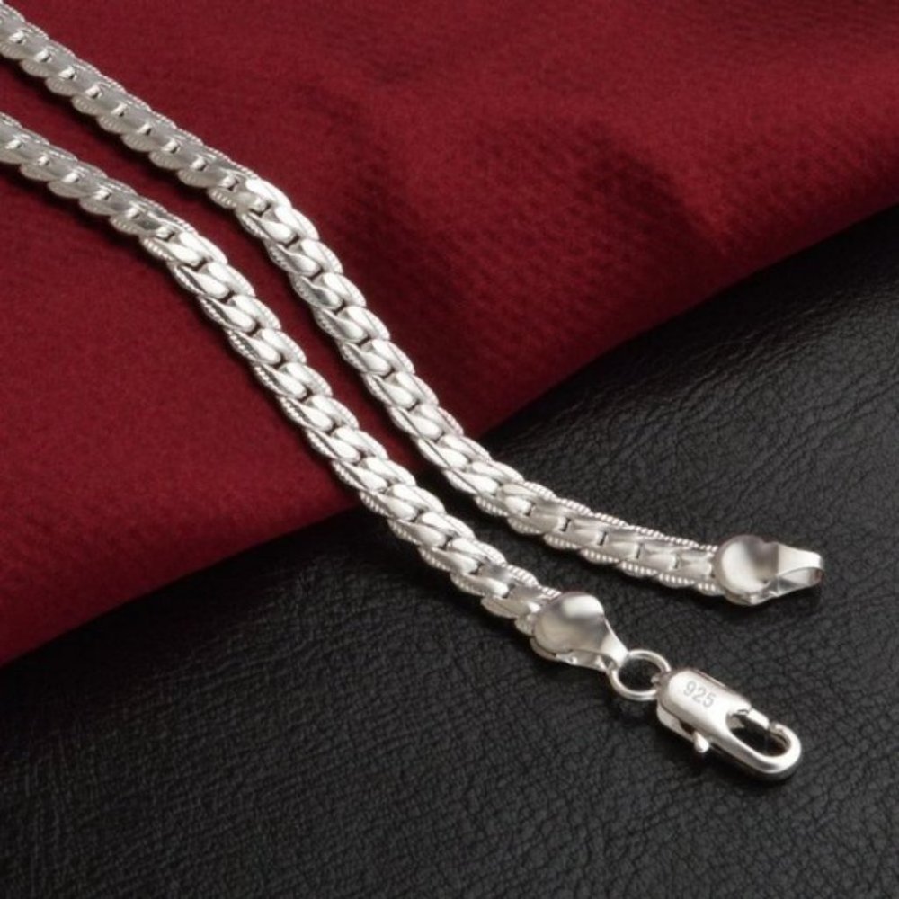 NEW 20'' 925 Sterling Silver Braided Snake Chain - Picture 4 of 9